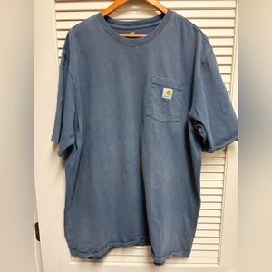 Carhartt K87 Pocket T Shirt 2XL Tall Blue Slate BLS Original Fit Heavyweight Tee